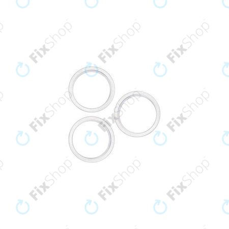 Apple iPhone 14 Pro, 14 Pro Max - Rückfahrkamera Schieberahmen (Silver) - 3Stk