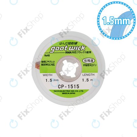 Goot CP-1515 - Konventionelle Entlötdochte - 1.5mm