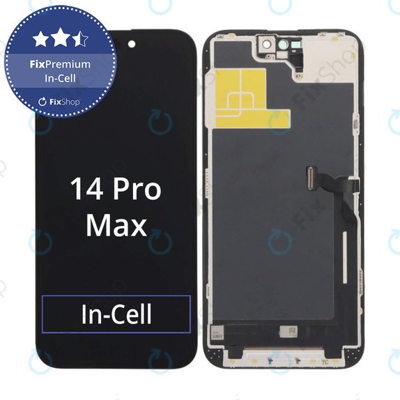 Display In-Cell FHD für iPhone 14 Pro Max, Touchscreen-Glas mit Rahmen, FixPremium