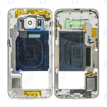 Samsung Galaxy S6 Edge G925F - Mittlerer Rahmen (White Pearl) - GH96-08376B Genuine Service Pack