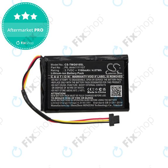 Batterie für TomTom Go 610, 1100mAh, Li-Ion, 3.7V, LAHA1111107, HQ