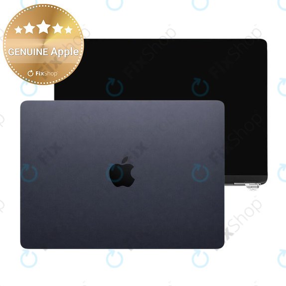 LCD-Display für MacBook Air 13", A3113 (2024), mit Frontglas und Deckel, Midnight, 661-40281, Genuine Apple