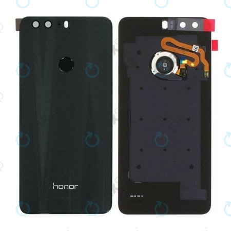 Huawei Honor 8 - Akkudeckel + Fingerprint Sensor (Black) - 02350XYW Genuine Service Pack