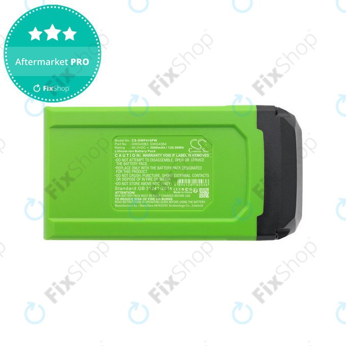 Batterie für AKU tools Greenworks, 3000mAh, Li-Ion, 40V, GWG40B2, HQ