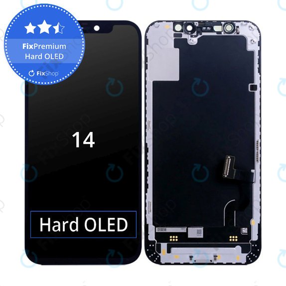 Display Hard OLED für iPhone 14, Touchscreen-Glas mit Rahmen, FixPremium