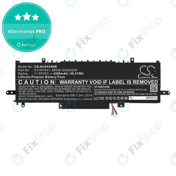 Akku batterie für Asus ZenBook 14, Flip 14, 4200mAh, Li-Pol, 11.55V, C31N1841, HQ