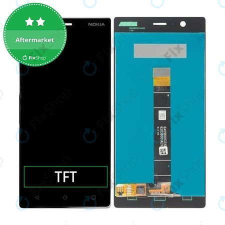 Nokia 3 - LCD Display + Touchscreen Front Glas (Black) TFT