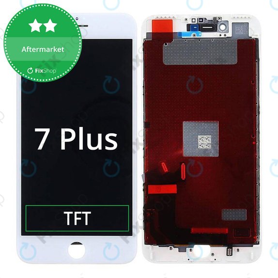 Display für iPhone 7 Plus, White, Touchscreen-Glas mit Rahmen