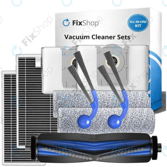 Ersatzteilset für Ecovacs T80 Omni, T80 (1x Hauptbürste, 2x Filter, 2x Seitenbürste, 2x Wischtuch, 2x Staubbeutel)