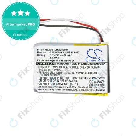 Batterie für Logitech MX Master, 450mAh, Li-Pol, 3.7V, AHB303450, HQ