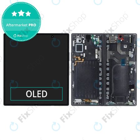 Samsung Galaxy Z Fold 7 F966B - LCD Display + Touchscreen Front Glas + Rahmen (Jetblack) OLED