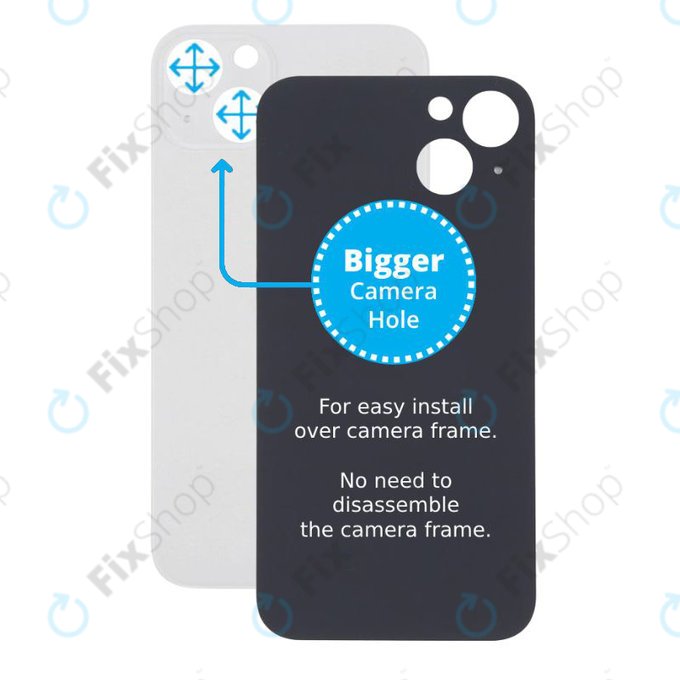 Apple iPhone 13 - Backcover Glas Vergrössertes Ringloch für die Kamera (Starlight)