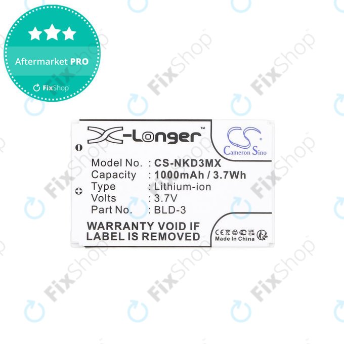 Akku batterie für Nokia 7250i, 6610, 6585, 6560, 6200, 6220, 1000mAh, Li-Ion, 3.7V, BLD-3, HQ