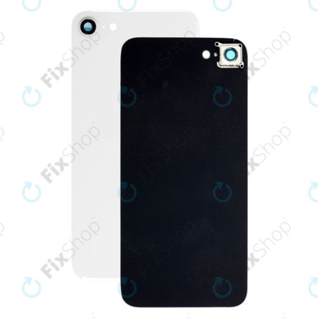 Apple iPhone 8 - Backcover Glas + Rückfahrkameraglas (Silver)
