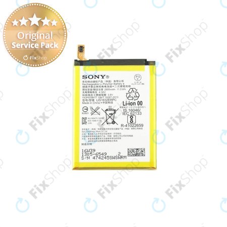 Sony Xperia XZ F8331 - Akku Batterie LIS1632ERPC 2900mAh - 1305-6549 Genuine Service Pack
