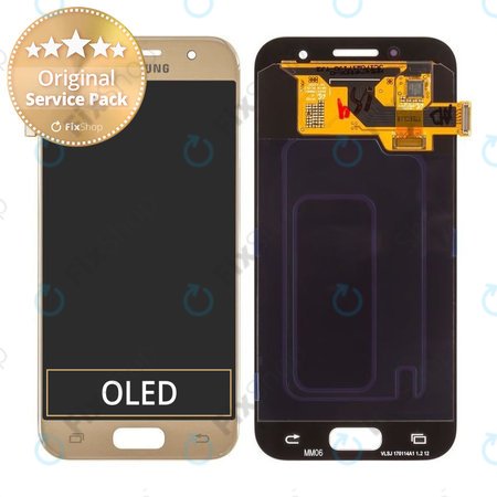 Samsung Galaxy A3 A320F (2017) - LCD Display + Touchscreen Front Glas (Gold Sand) - GH97-19732B, GH97-19753B Genuine Service Pack