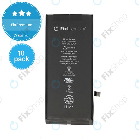 Apple iPhone XR - Akku Batterie 2942mAh FixPremium (10 Pack)