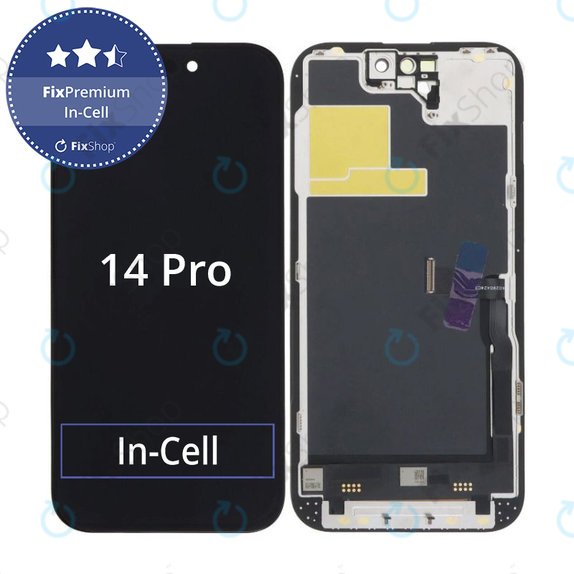 Display In-Cell FHD für iPhone 14 Pro, Touchscreen-Glas mit Rahmen, FixPremium