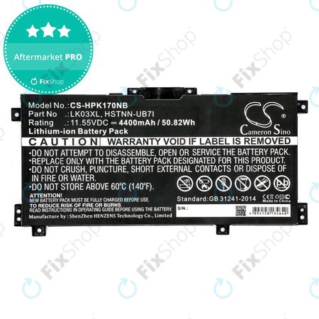 Akku batterie für HP Pavilion X360 15-CR0001NM, 4400mAh, Li-Ion, 11.55V, LK03XL, HQ