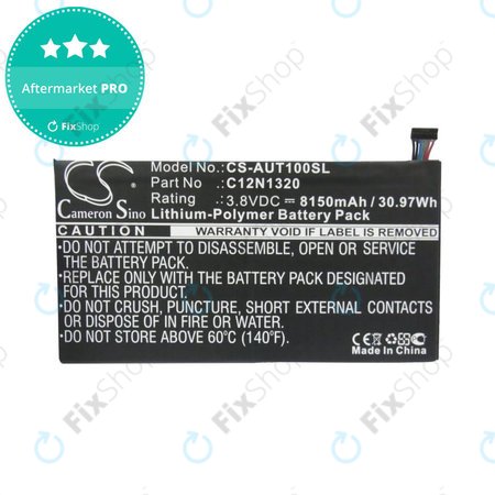 Akku batterie für Asus Transformer Book T100, 8150mAh, Li-Pol, 3.8V, C12N1320, HQ