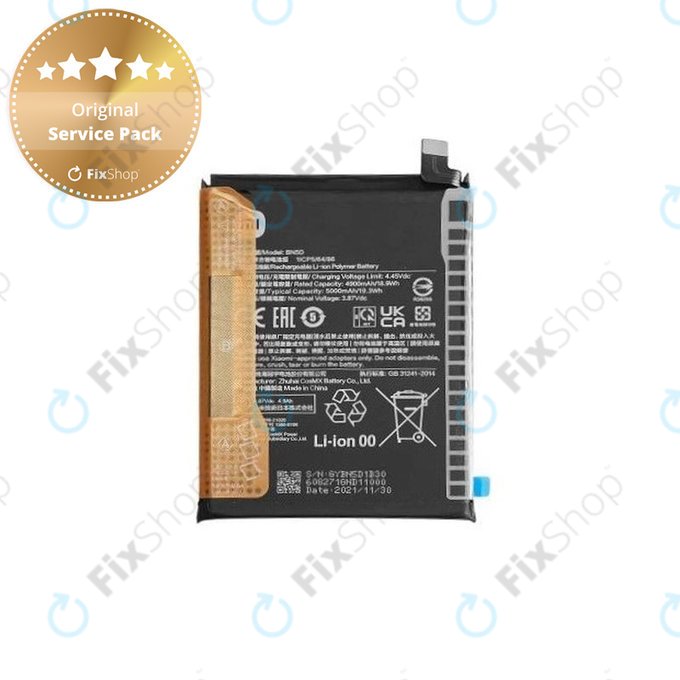 Xiaomi Redmi Note 11 2201117TG 2201117TI, 11S 2201117SG 2201117SI - Akku Batterie BN5D 5000mAh - 460200009U1Y, 460200009Y1G Genuine Service Pack