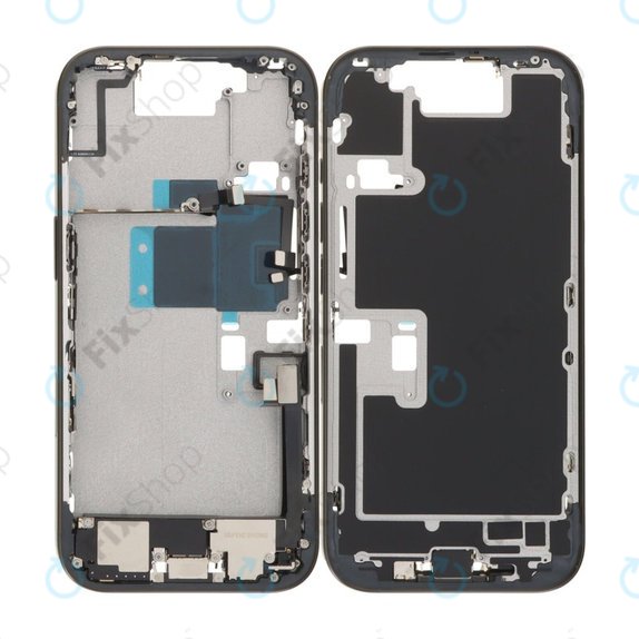 Apple iPhone 16 Pro - Mittelrahmen + Power-, Lautstärke- und Kameratasten (Black Titanium)