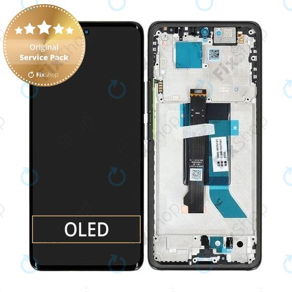 Xiaomi Redmi Note 14 Pro 5G 24090RA29G - LCD Display + Touchscreen Front Glas + Rahmen (Midnight Black) - 56002300O1600 Genuine Service Pack