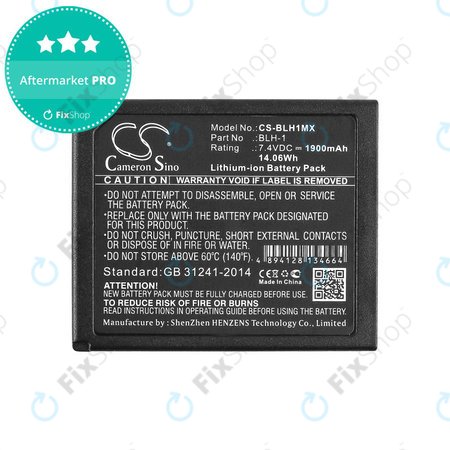 Akku batterie für Olympus EM1, 1900mAh, Li-Ion, 7.4V, BLH-1, HQ
