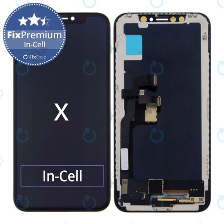 Apple iPhone X - LCD Display + Touchscreen Front Glas + Rahmen In-Cell FixPremium