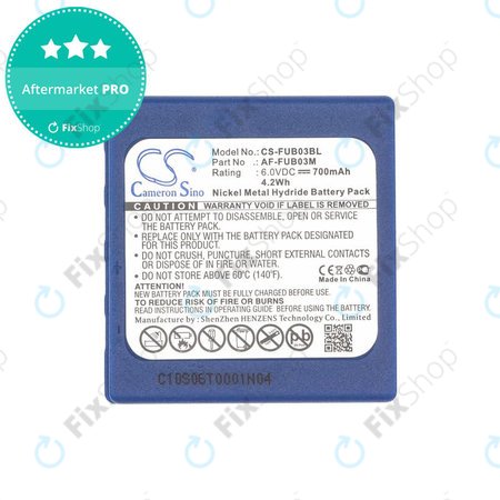 Akku batterie für HBC Fub3a, 700mAh, Ni-MH, 6V, AF-FUB03M, HQ