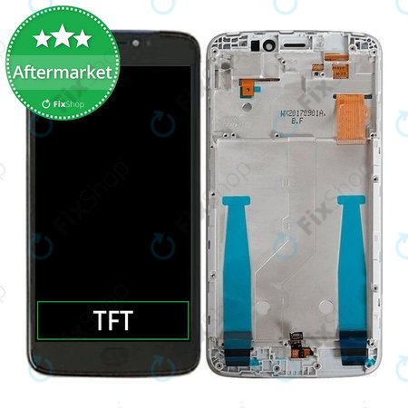 Motorola Moto E4 Plus XT1771 - LCD Display + Touchscreen Front Glas + Rahmen (Gray) TFT