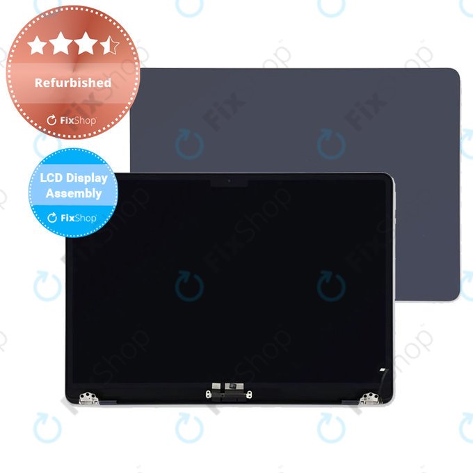 Apple MacBook Air 13" M2 A2681 (2022) - LCD Display + Frontglas + Abdeckung (Midnight) Refurbished