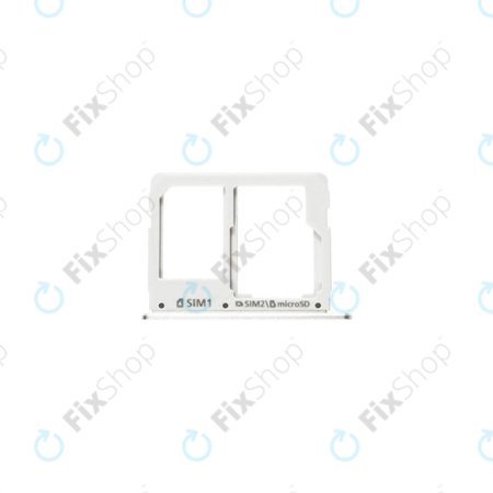 Samsung Galaxy A3 A310F (2016), A5 A510F - SIM + SD Steckplatz Slot (White) - GH98-38665C Genuine Service Pack