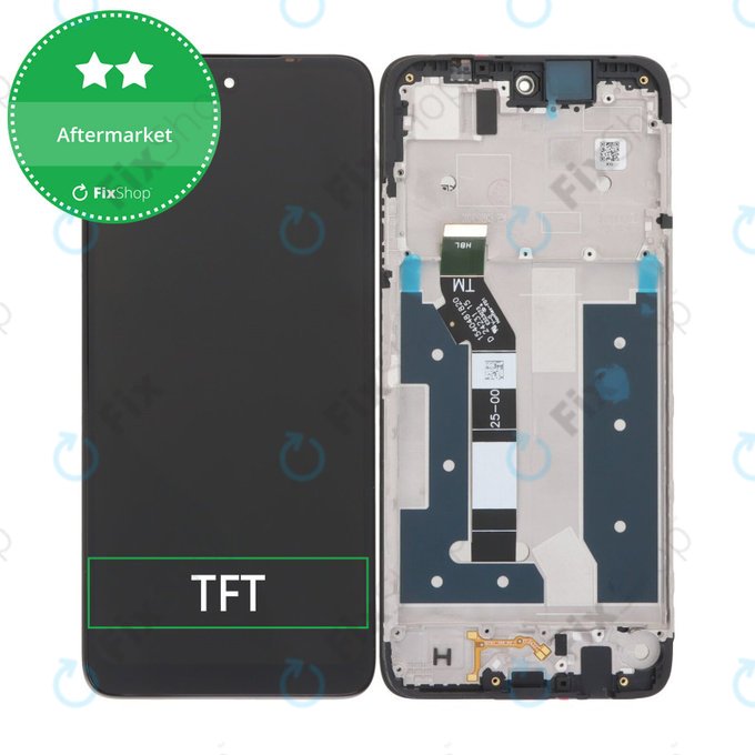 Motorola Moto G35 5G - LCD Display + Touchscreen Front Glas + Rahmen (Black) TFT