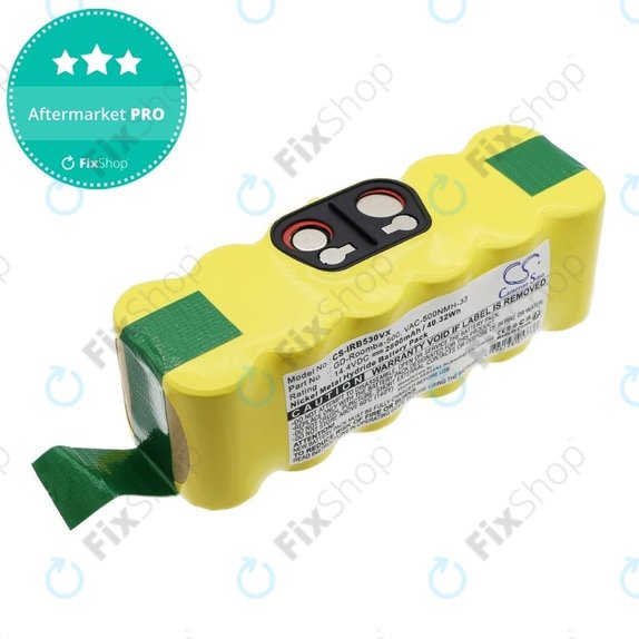 iRobot Roomba 500, 600, 700, 800, 900-series, R3, Scooba 450, Vileda 137173 - Akku Batterie 11702, GD-Roomba-500, VAC-500NMH-33 Ni-MH 14.4V 2800mAh HQ