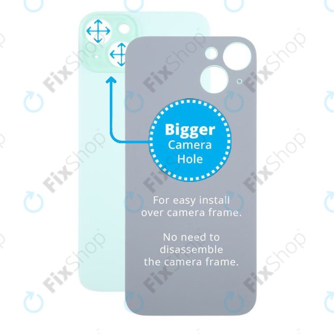 Apple iPhone 15 Plus - Backcover Glas Vergrössertes Ringloch für die Kamera (Green)