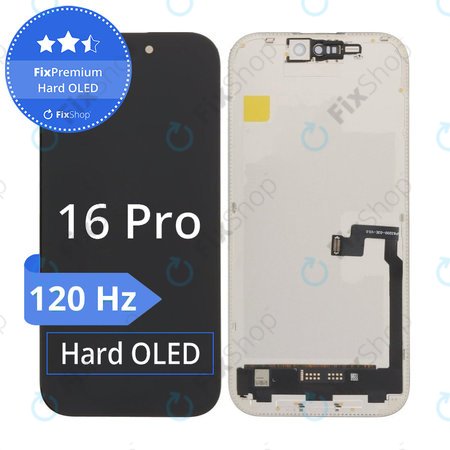 Apple iPhone 16 Pro - LCD Display + Touchscreen Front Glas + Rahmen Hard OLED FixPremium 120Hz