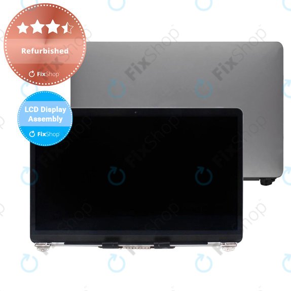 Apple MacBook Air 13" A1932 (2019), 13" A2179 (2020) - LCD Display + Frontglas + Abdeckung (Space Gray) Refurbished