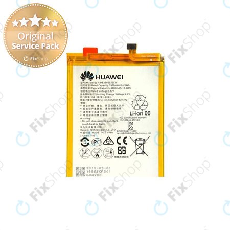 Huawei Mate 8 - Akku Batterie HB396693ECW 4000mAh - 24021885 Genuine Service Pack