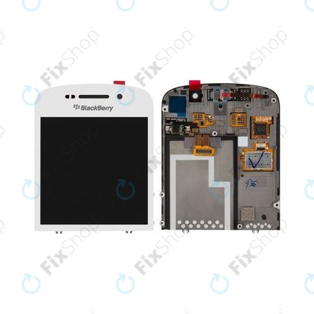 Blackberry Q10 - LCD Display + Touchscreen Front Glas + Rahmen (White) TFT