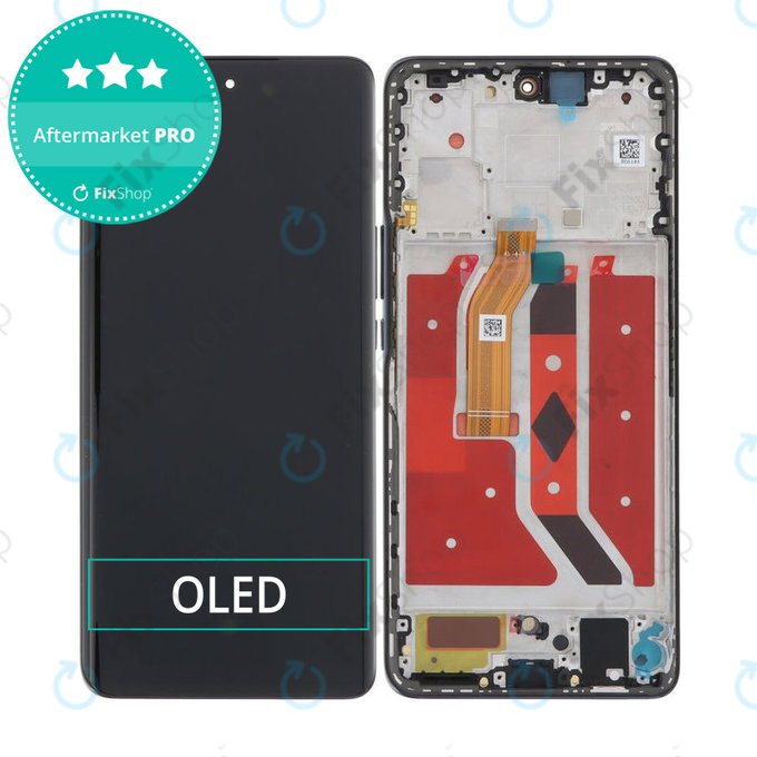 Honor Magic6 Lite - LCD Display + Touchscreen Front Glas + Rahmen (Midnight Black) OLED