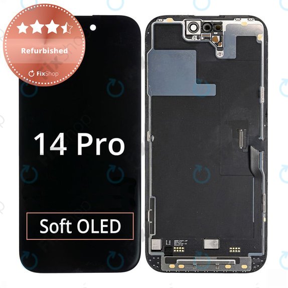 Display für iPhone 14 Pro, Touchscreen-Glas mit Rahmen, Refurbished