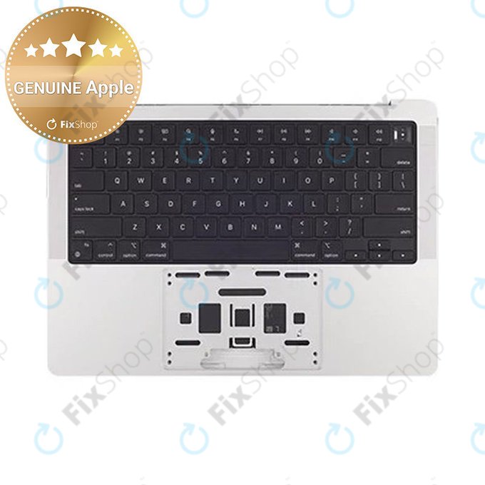 Oberer Tastaturrahmen für MacBook Pro 14", A2442 (2021), A2779 (2023), mit US-Tastatur und Akku, Silver, 661-21973, Genuine Apple