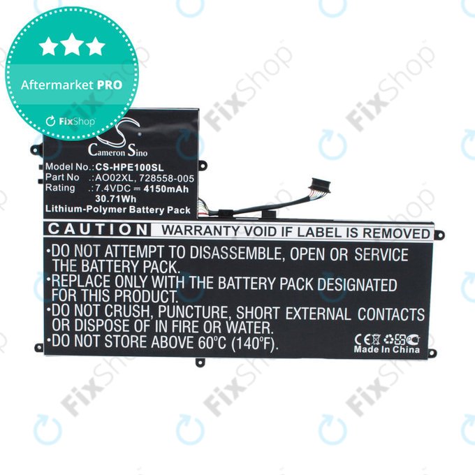 Batterie für HP Elitepad 1000, Elitepad 1000 G2, Ultrabook Ao02xl Series, 4150mAh, Li-Pol, 7.4V, AO02XL, HQ