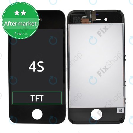 Apple iPhone 4S - LCD Display + Touchscreen Front Glas + Rahmen (Black) TFT