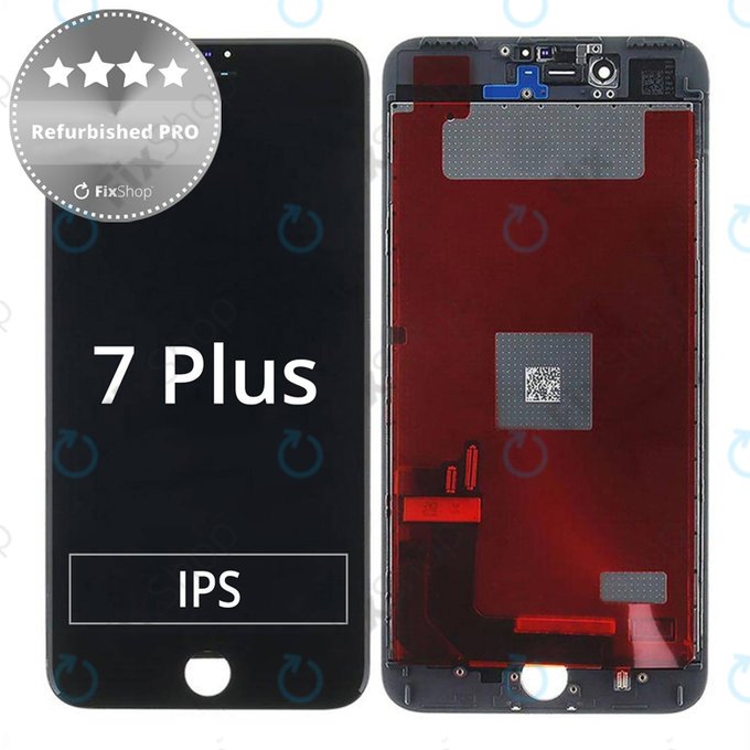 Apple iPhone 7 Plus - LCD Display + Touchscreen Front Glas + Rahmen (Black) Refurbished PRO