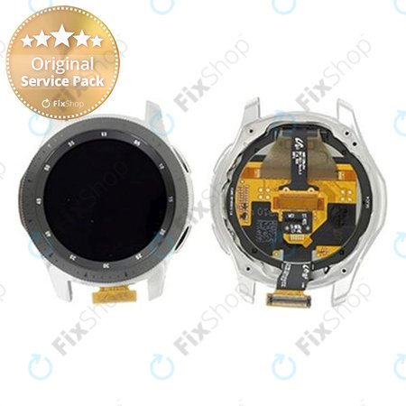 Samsung Galaxy Watch 46mm R800 - LCD Display + Touchscreen Front Glas + Rahmen (Schwarz) - GH97-22504A Genuine Service Pack