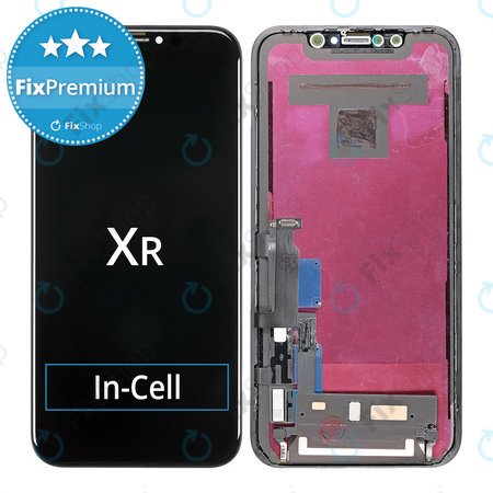 Apple iPhone XR - LCD Display + Touchscreen Front Glas + Rahmen In-Cell FixPremium