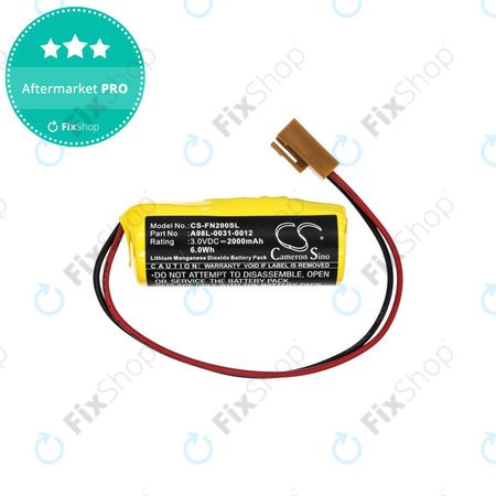 Batterie für GE Fanuc, 2000mAh, Li-MnO2, 3V, A98L-0031-0012, HQ