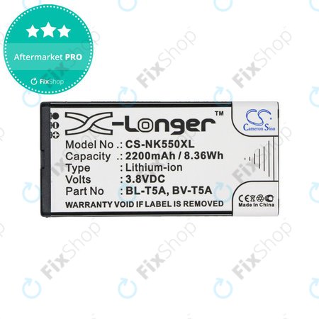 Batterie für Nokia Lumia 730, 2200mAh, Li-Ion, 3.8V, BL-T5A, HQ